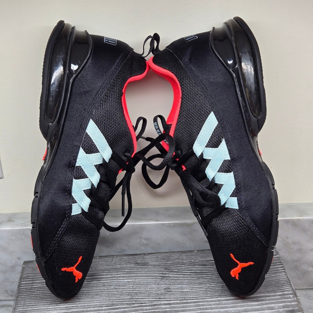 PUMA Womens Riaze Prowl Cross Trainer Shoes 7 Black Pink Aqua Comfort Sneakers